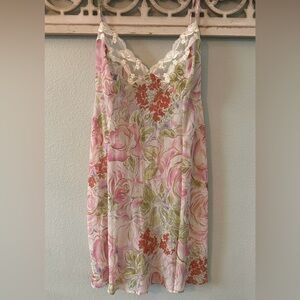 *Y2K VICTORIA’S SECRET* WHIMSY FLORAL CHEMISE SLIP DRESS* SIZE LARGE*